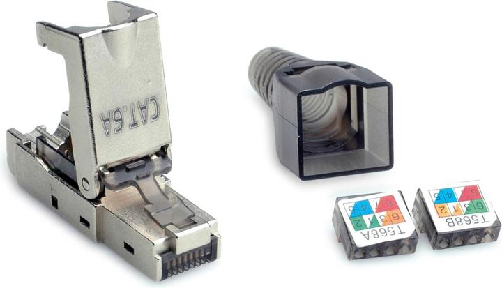 Value à confectionner sur le terrain. RJ45 cat.6A STP (Câble réseau Connecteur)