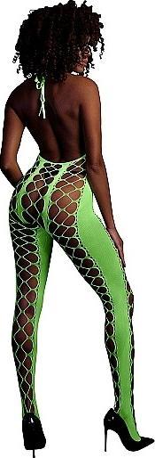Image du produit Ouch! Bodystocking with Halterneck - Green - XS/XL (Taille unique)