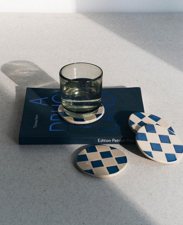 Actual product image Esmée Set of 4 Ceramic Coasters (4 x, Glass coaster)