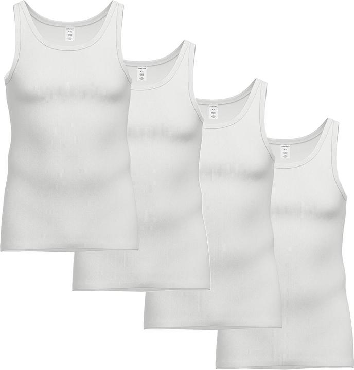 Produktbild Ammann 4er Pack Organic Cotton Doppelripp Unterhemd / Tanktop (XL)