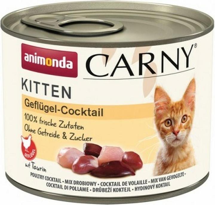 Immagine prodotto animonda Carny Kitten Cocktail di pollame - Alimento umido per gatti - 200g (Junior, 1 pz., 200 g)
