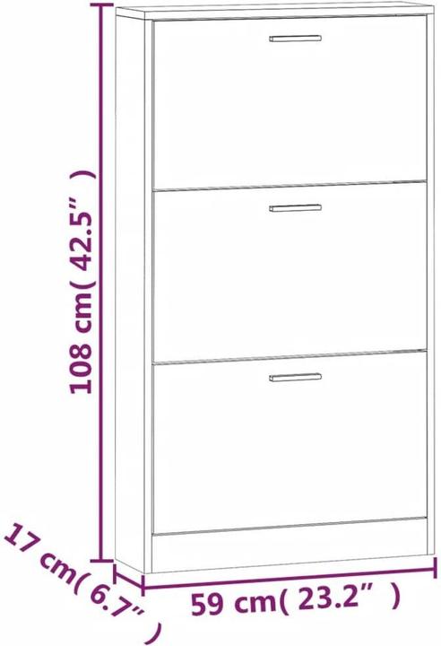Actual product image VidaXL Sofia (59 x 17 x 108 cm)