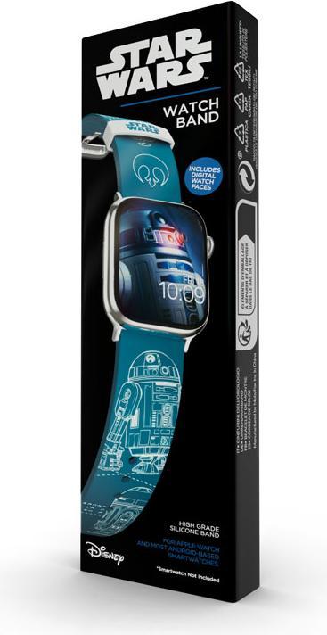 Actual product image Moby Fox Bracelet Smartwatch Star Wars R2-D2 Blueprints 22 mm (22 mm, Stainless steel, Silicone)