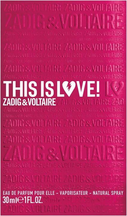 Produktbild Zadig & Voltaire This is Love! - Eau de Parfum Pour Elle (Eau de Parfum, 30 ml)