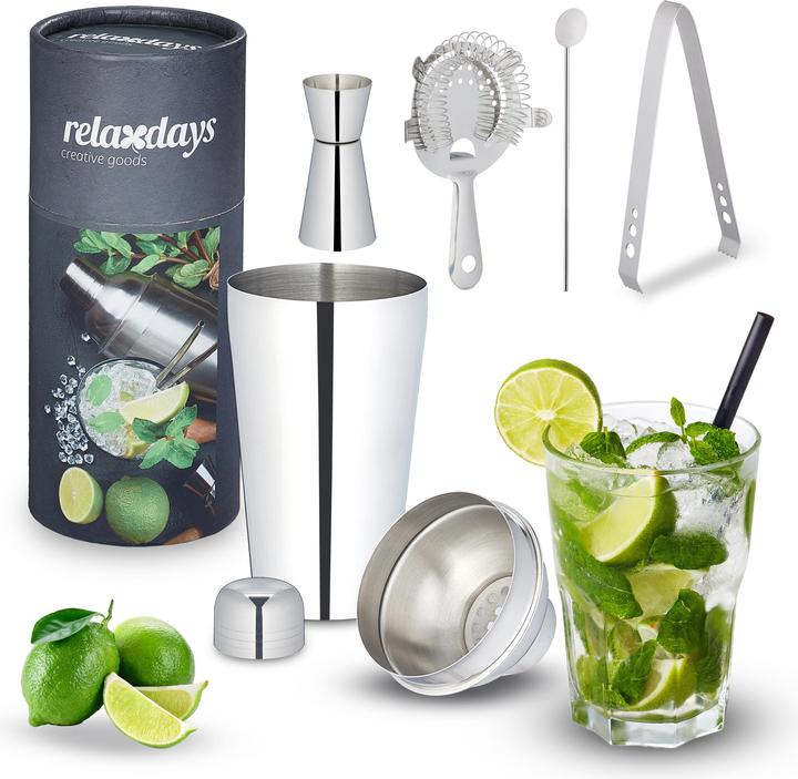 Relaxdays Cocktail shaker set (Cocktail set)