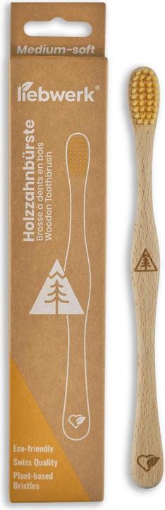 Immagine prodotto Liebwerk Spazzolino da denti in legno Ricine Pine (Medio, 1 x)
