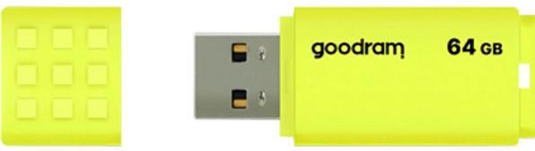 Actual product image Goodram UME2 UME2-0640Y0R11 Pendrive (64 GB, USB 2.0, yellow) (64 GB, USB-A, USB 2.0)