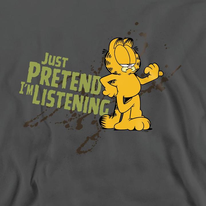 Actual product image Garfield Unisex Adult Just Pretend I'm Listening Sweatshirt (M)