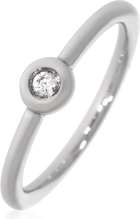 Produktbild Xen Ring mit 2 mm Weisstopas ca. 0,04 ct. rhodiniert (56, 925 Silber)