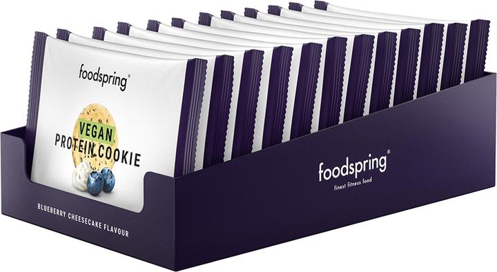 Actual product image Foodspring Vegan Protein Cookie (Blueberry cheesecake, 12 pcs., 600 g)
