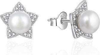 Produktbild Agato Original Silver Earrings With Pearl And Zircons