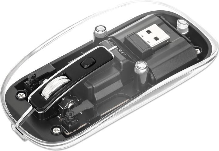 Immagine prodotto Manhattan Mouse MH trasparente 4D, nero (Senza fili)