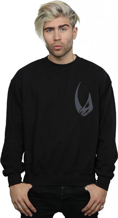 Actual product image Star Wars Mens The Mandalorian Rhino Emblem Pocket Print Sweatshirt (L)
