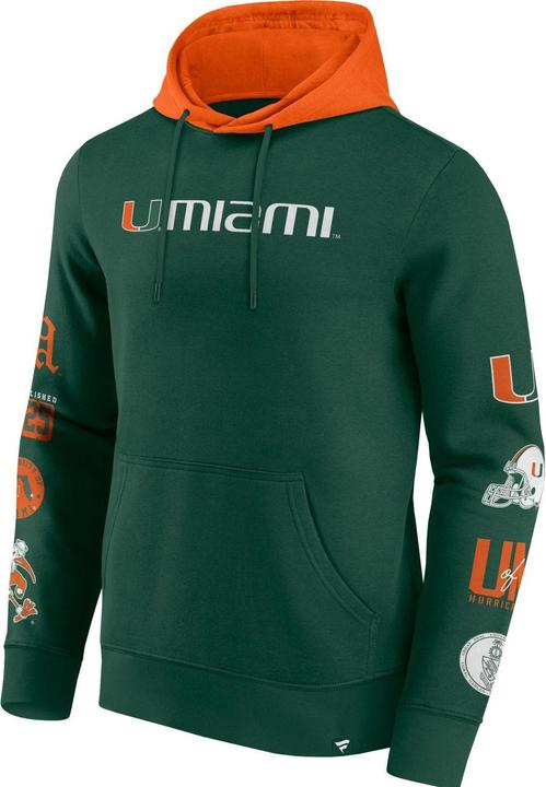 Produktbild Fanatics Miami Hurricanes NCAA Sleeve Patches Hoody - M (M)