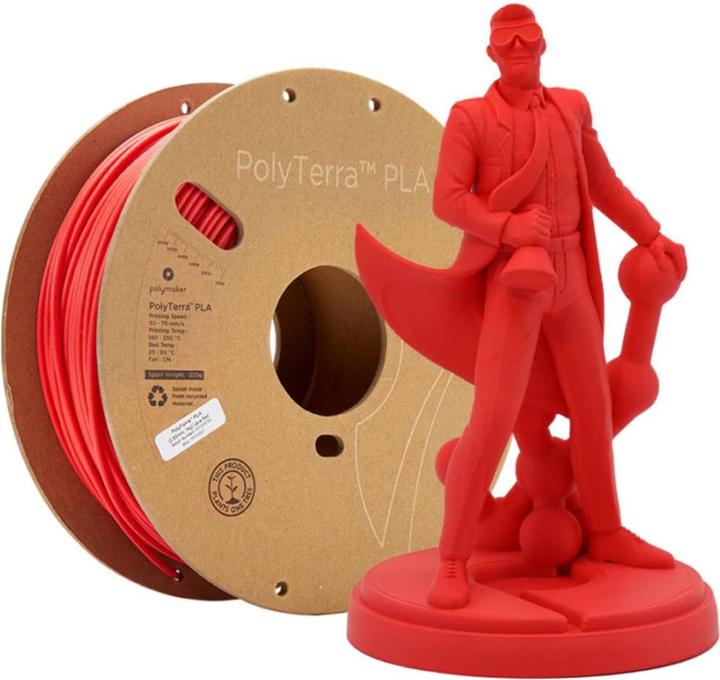 Image du produit Polymaker PolyTerra (PLA, 1.75 mm, 1000 g, Rouge)