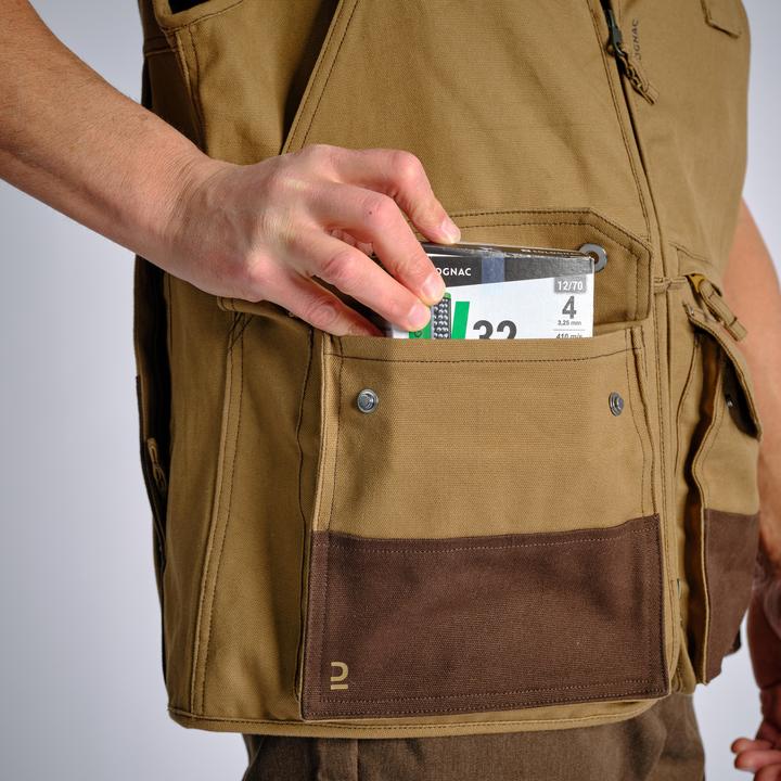 Produktbild Solognac Jagdweste 500 Renfort viele Taschen braun