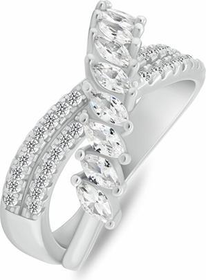 Brilio Silver - Sparkling Silver Ring for Women with Zircons RI131W - Circuit: 52 mm (52)