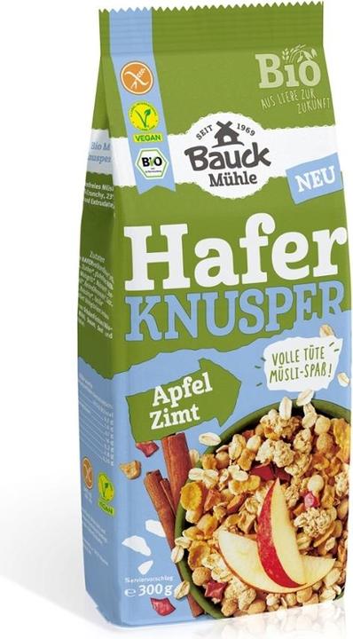 Actual product image Bauckhof Oat crunchy muesli apple cinnamon gluten-free (300 g)
