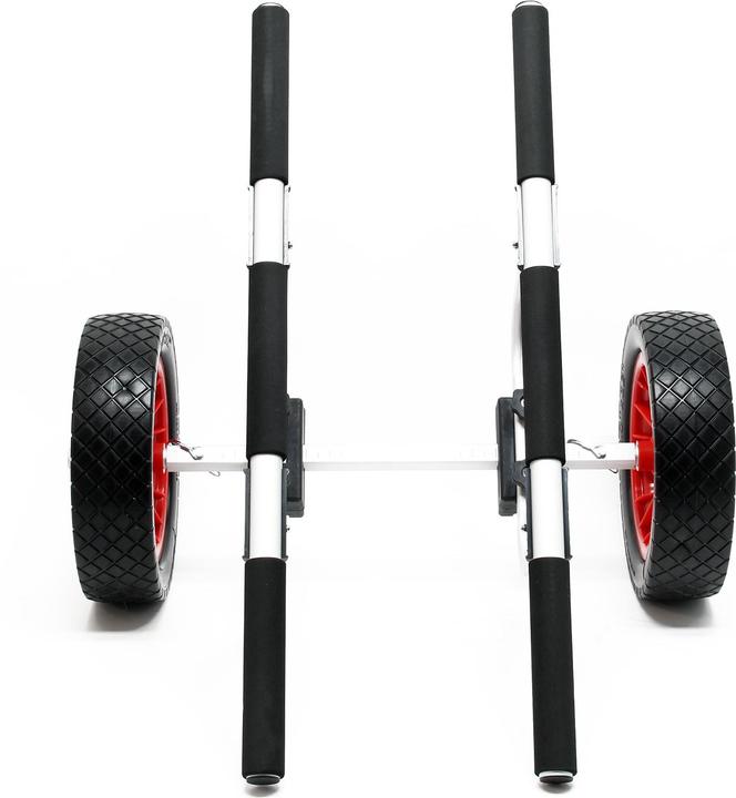 Image du produit Wiltec Chariot de transport Alu 90kg pour Kayak Canoë avec Grande Roue PU Ø31cm & Largeur réglable