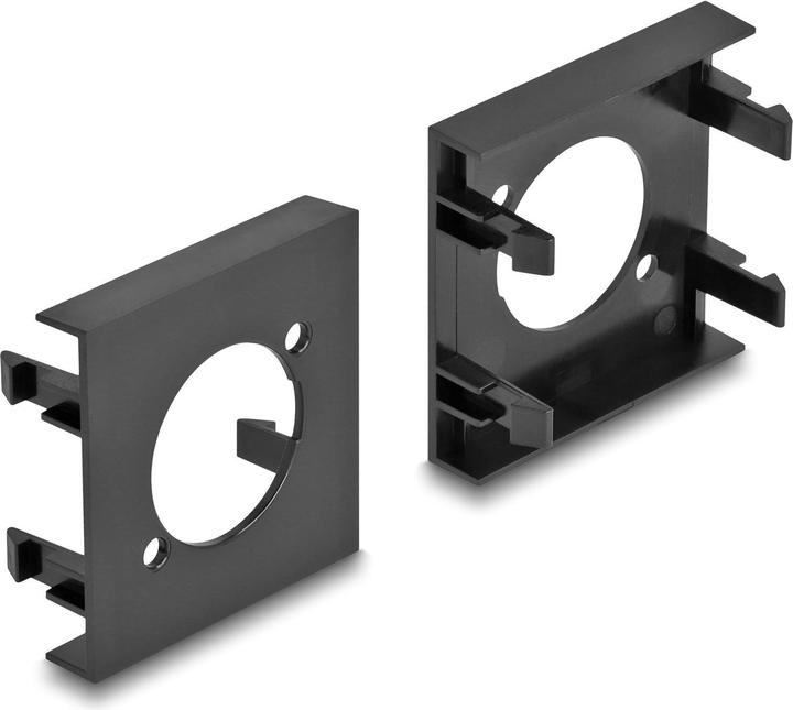 Produktbild Delock Easy 45 Modulblende Loch-Ausschnitt D-Typ, 45 x 45 mm 5 Stück schwarz (Wandhalterung)