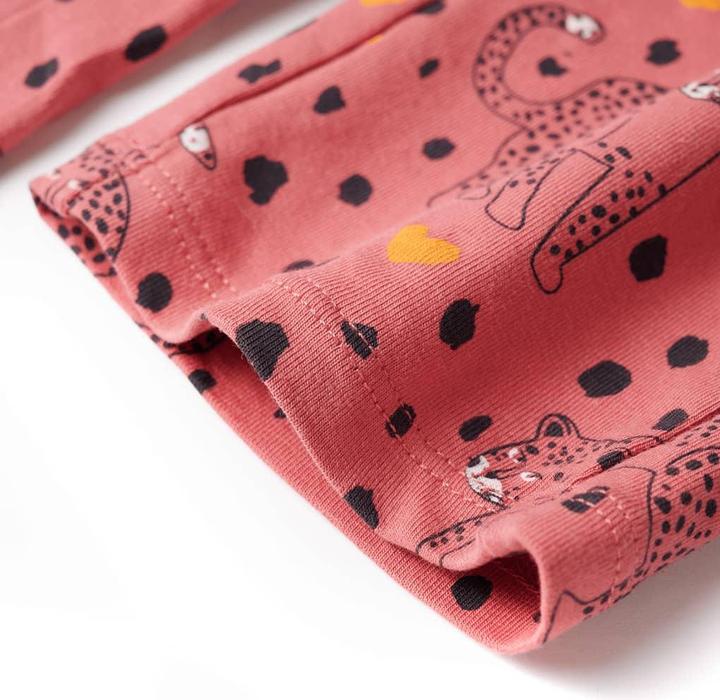 Produktbild VidaXL Kinderpyjama mit Langen Ärmeln Altrosa 104,Material: 95 (104)