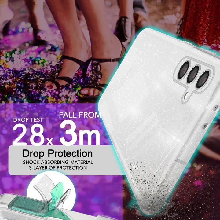 Produktbild Nalia Klare Glitzer Silikon Hülle (Samsung Galaxy S24+)