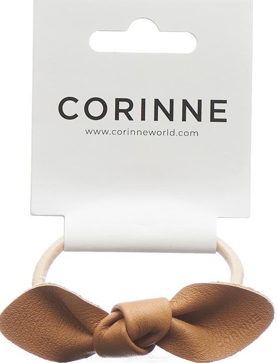 Produktbild Corinne World - Leather Bow Small Hair Tie Camel (Haargummi)