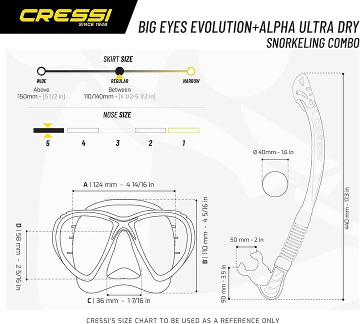 Image du produit Cressi Big Eyes Evolution + Alpha Ultra Dry