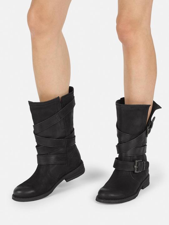 Actual product image Felmini GREDO 8562 biker boots with two decorative buckles. A fusion of robust style and urban style. (39)