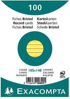 Image du produit Exacompta Fiches (105 x 148 mm, 205 g/m², 100 x)