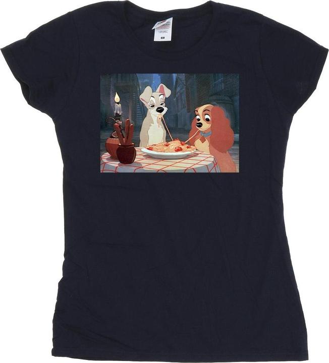 Immagine prodotto Disney Lady And The Tramp Spaghetti Photo Maglietta Donna (L)