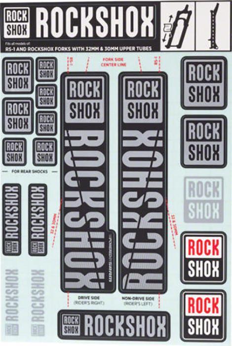 Produktbild RockShox Aufkleberset Fahrradgabel bis 2018