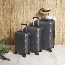 Image du produit Jet Lag valise londres grise x3 36l 65l 103l (45 l, Bagage à main (jusqu'à 50l))