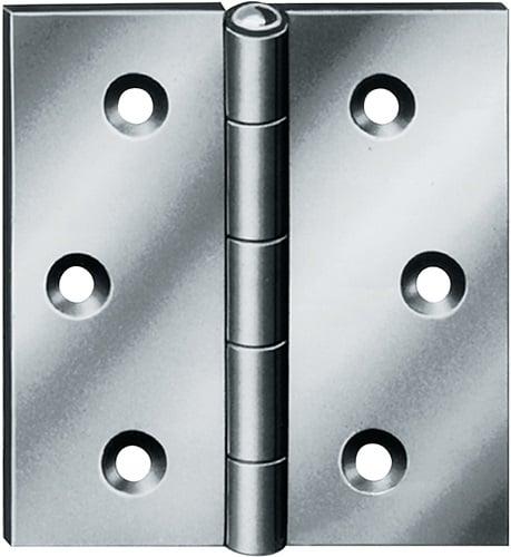 Actual product image Vormann Hinge 10503 Height 30 mm Width 30 mm Thickness 0.8 mm Stainless steel rolled, square-edged