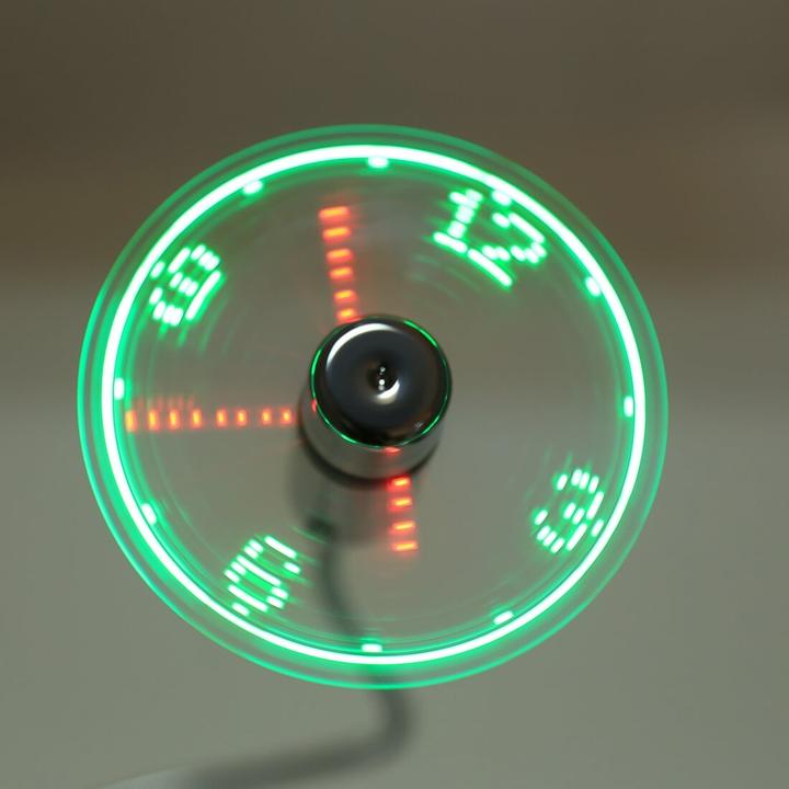 Actual product image Hama PC USB fan with clock display