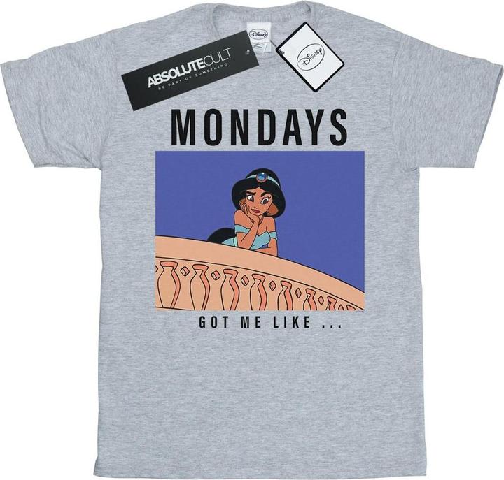 Immagine prodotto Disney Princess Jasmine Mondays Got Me Like Maglietta Ampia Donna (3XL)