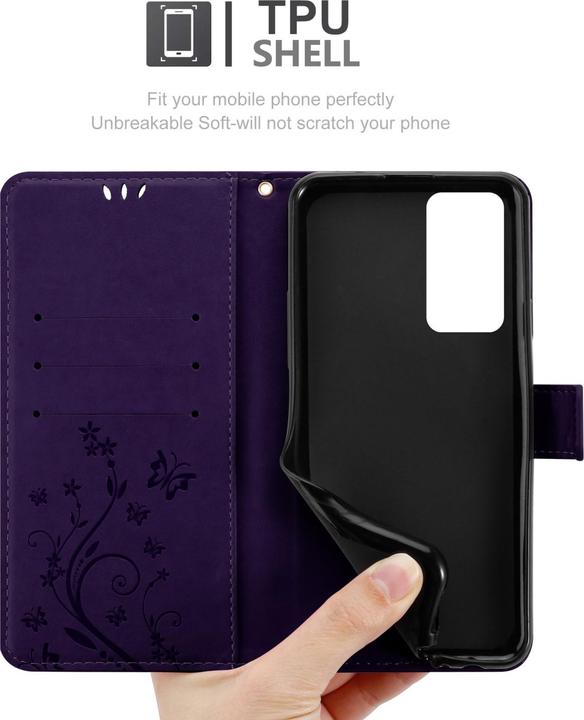 Actual product image Cadorabo Flower Book cover (OnePlus 9RT 5G)