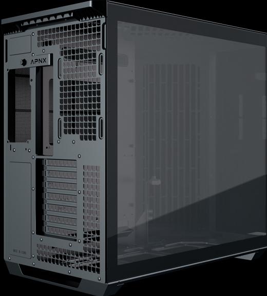 Actual product image APNX V1 PC case, midi tower, ATX, tempered glass - black (ATX, Mini-ITX, mATX)