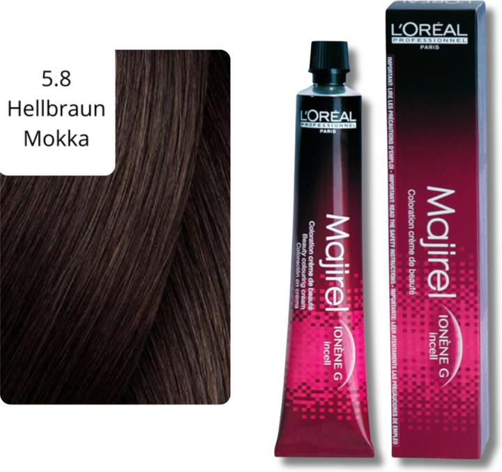 Actual product image L'Oréal Professionnel Majirel hair color (5.8 Light brown mocha)