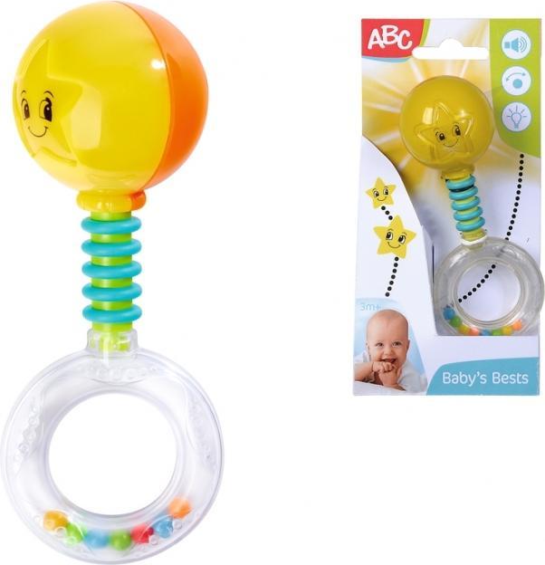 Image du produit Simba 104010060 - Hochet lumineux ABC Light Up, s'allume quand on le secoue, 14cm, Jouet bébé