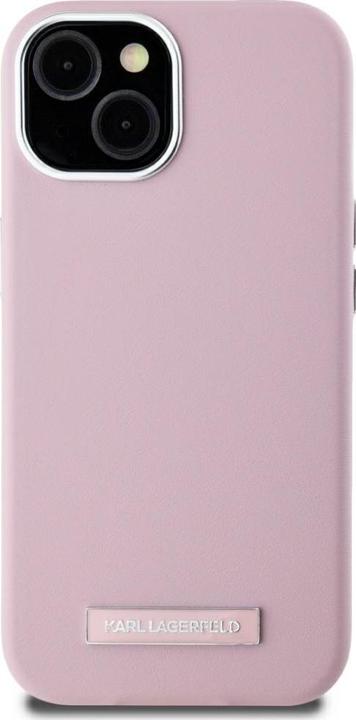 Image du produit Karl Lagerfeld Case FW Metal Plate MagSafe for iPhone 15 pink (Apple iPhone 15)