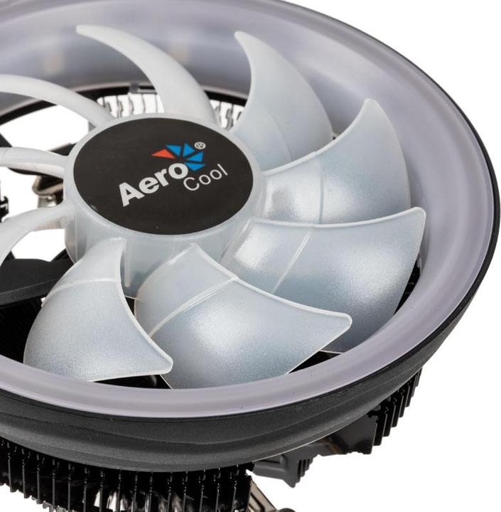 Actual product image AeroCool Core Plus ARGB PWM 4P/12cm Intel/AMD (83 mm)