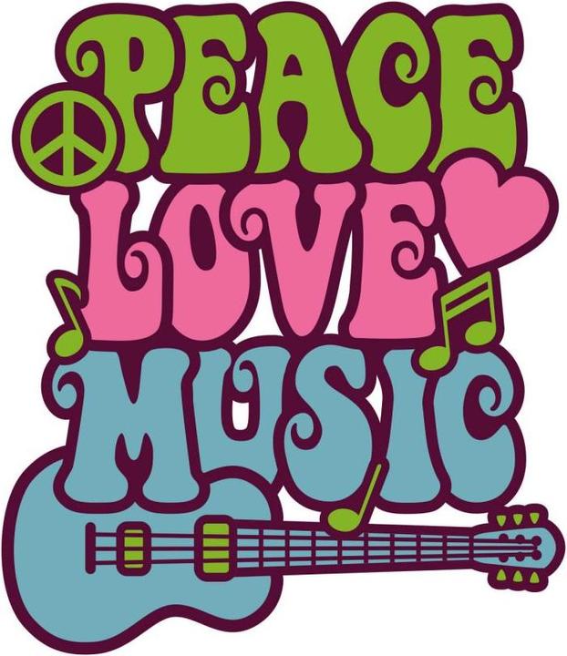 Produktbild Trenddeko Peace Love Music 1 (100 x 116 cm)