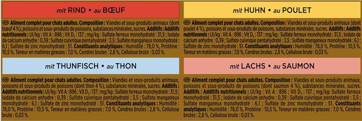 Image du produit Gourmet Poulet et boeuf Gold Melting Heart (Adulte, 4 pcs, 400 g)
