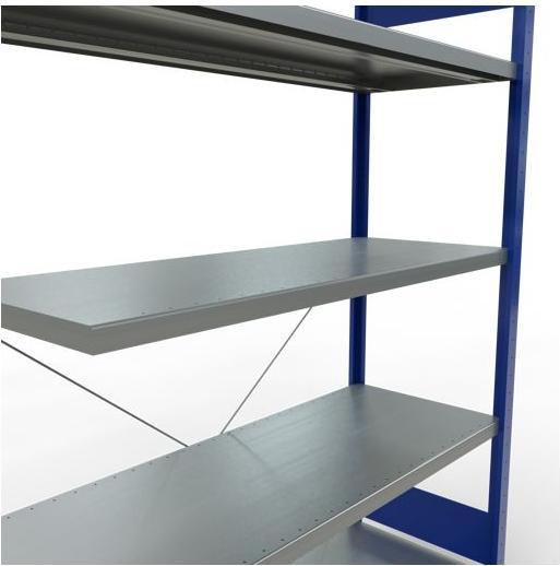 Stecksystem Anbauregal MULTIplus250 mit Kreuzstrebe