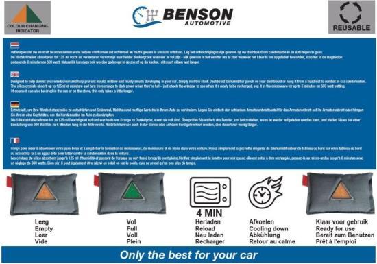 Actual product image Benson Car Dehumidifier Reusable with Humidity Indicator