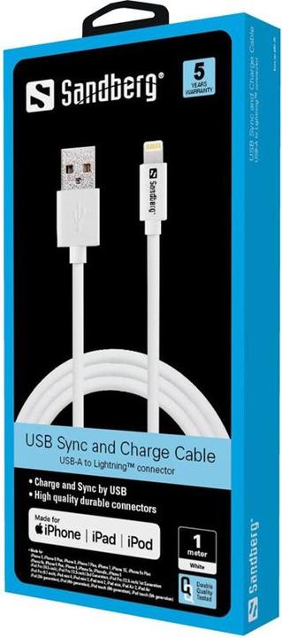 Immagine prodotto Sandberg USB su Lightning (1 m, USB 2.0)