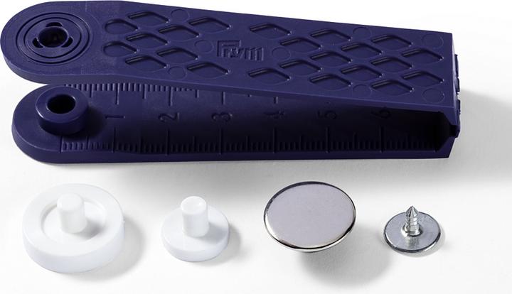 Produktbild Prym Jeansknopf glatt, silber 17 mm, Karte 8 Stk.