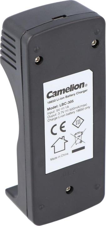Image du produit Camelion Chargeur avec câble de charge Micro USB adapté à 1 ou 2 accus Li-ion 18650 (Chargeurs sans batterie)