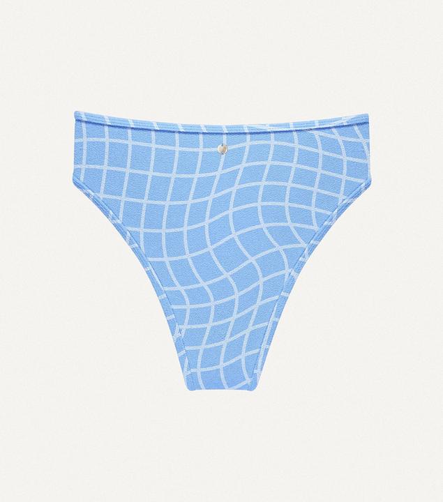 Blue pool print towelling